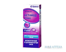 Бетайод Плюс спрей д/рот. порож. по 50 мл у флак. з розпил.