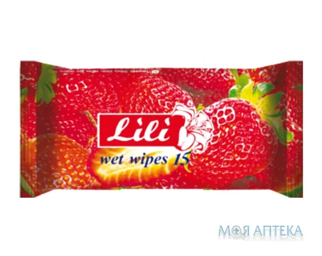 Серветки вологі LiLi дитячі полуниця №15
