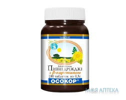 Дріжджі пивні Осокор З бета-каротином таблетки №100 у бан.