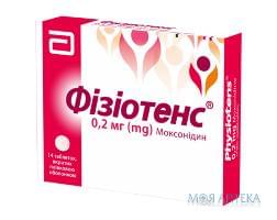 Физиотенс таблетки, в / плел. обол., по 0,2 мг №14 (14х1)