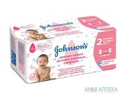 Серветки Дитячі Вологі Johnson`s Baby Ніжна турбота №112
