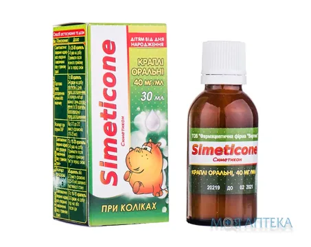 Симетикон крап. орал. 40 мг/мл фл. 30 мл, №1