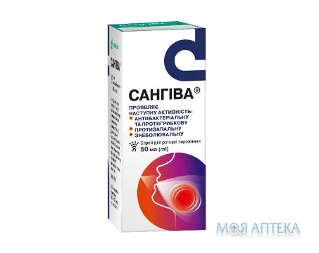 Сангіва спрей д/рот. порож. по 50 мл у флак.