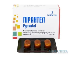 Пірантел табл. 250 мг стрип №3