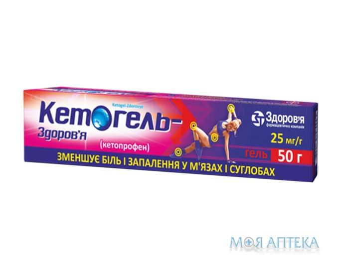 Кетогель-Здоровье гель 25 мг/г по 50 г в тубах