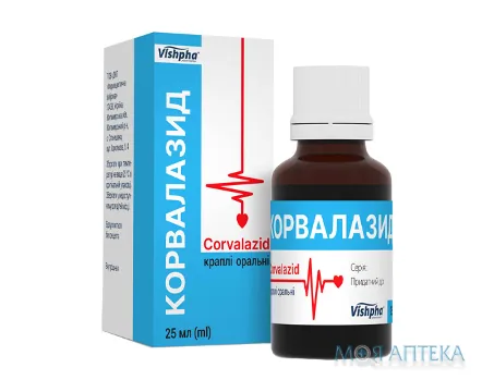 Корвалазид краплі ор. по 25 мл у флак.