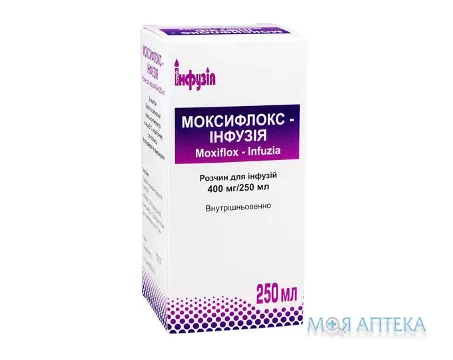 Моксифлокс-Інфузія р-н д/інф. 400 мг/250 мл фл. 250 мл №1