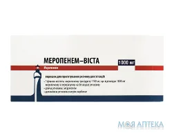 Меропенем Віста порошок д/приг. р-ну д/ін. по 1000 мг у флак. №1