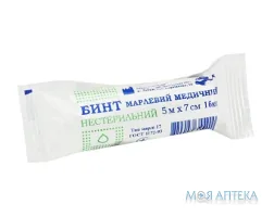 Бинт Марлевий Медичний Нестерильний 5 м х 7 см, тип 17 №1