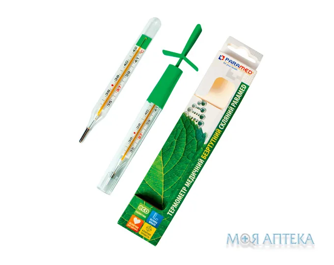 Термометр Безртутний Paramed (Парамед) скляний медичний №1