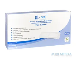 Пластир К-Пед з абсорбуючою подушечкою стерильний на нетканій основі 9 см х 20 см №25