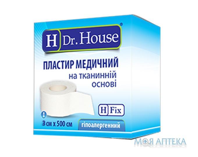 Пластир Dr. House (Доктор Хаус) на тканинній основі 3 см х 500 см в картонній упаковці