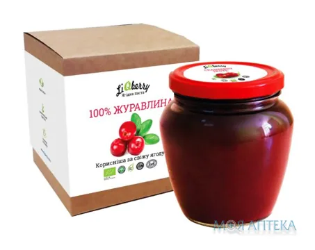Паста З Журавлини Лікбері (LiqBerry) 0,55 л, скляна банка
