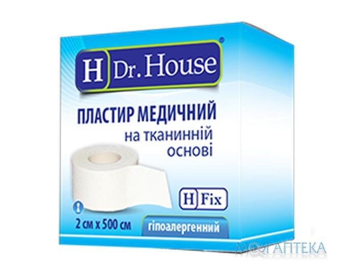 Пластир Dr. House (Доктор Хаус) на тканинній основі 2 см х 500 см в картонній упаковці