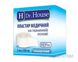 Пластир Dr. House (Доктор Хаус) на тканинній основі 2 см х 500 см в картонній упаковці