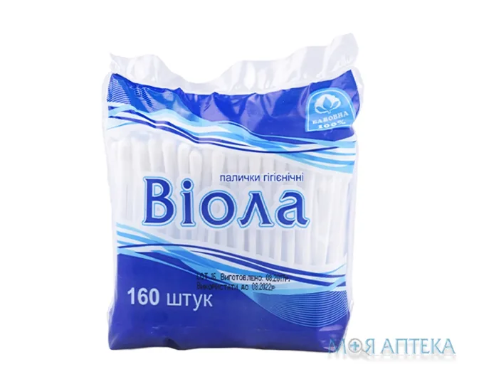 Ватні палички гігієнічні Віола пакет №160