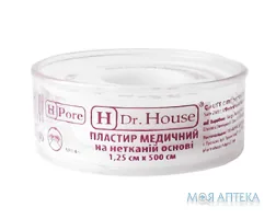 Пластир Dr. House (Доктор Хаус) нетканий 1,25 х 500 см пласт. футляр №1