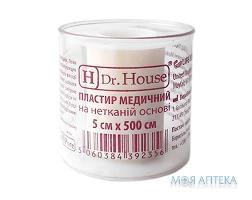 Пластырь Dr. House (Доктор Хаус) на нетканой основе 5 см х 500 см в пластиковом футляре