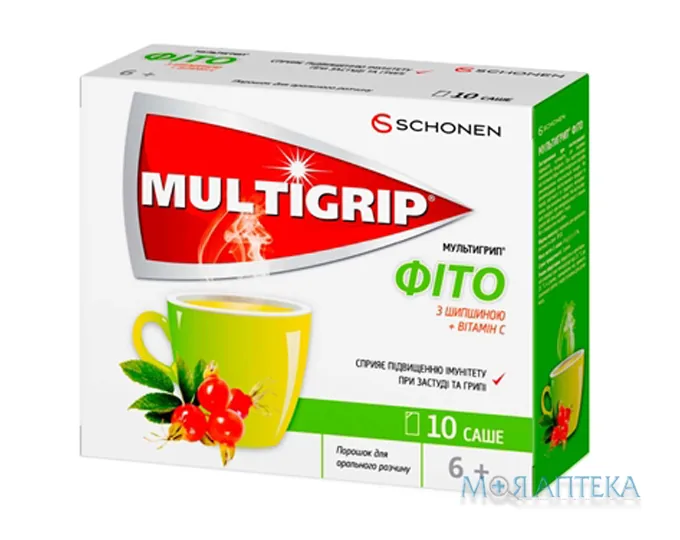Мультигрип Фіто шипшина, пор. д/п ор. р-ну, саше №10