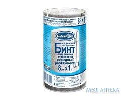 Бинт еластичний медичний Білосніжка середньої розтяжності 1м х 8см