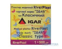 Пластир медичний Ігар RiverPlast Класичний 1 см х 500 см котушка, на бавовняній основі №1