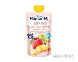 Пюре На Фруктовій Основі Для Дитячого Харчування Hamanek (Хаманек) яблуко, персик, банан 120 г