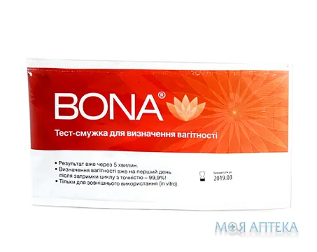 Тест для визначення вагітності Bona смужка №1
