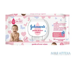 Серветки Дитячі Вологі Johnson`s Baby Ніжна турбота №56