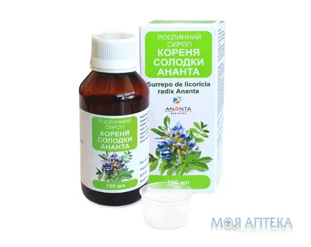 Рослинний Сироп Кореня Солодки Ананта флакон 100 мл