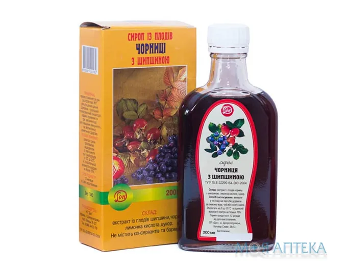 Сироп Шипшина + Чорниця 200 мл