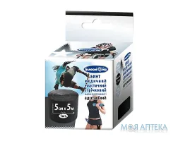 Бинт адгезивний еластичний Білосніжка 5 см х 5 м, чорний