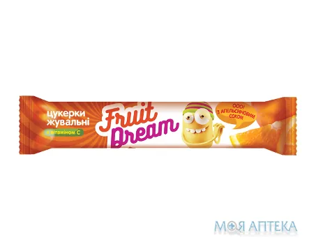 Цукерки жувальні апельсиновий сік + вітамін С №18