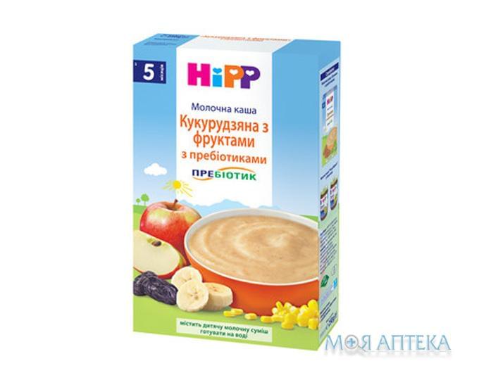 Каша Молочная HiPP (ХиПП) кукурузная с фруктами с пребиотиками с 5 месяцев, 250г