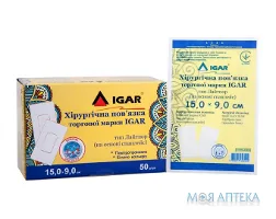 Хірургічна пов`язка Igar (Ігар) Лайтпор 15 см х 9 см, на основі спайлекс