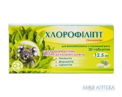 Хлорофиллипт табл. 12,5 мг №20 ОЗ ГНЦЛС (Украина, Харьков)