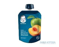 NESTLE GERBER Пюре Яблоко/Персик 90г (пауч)