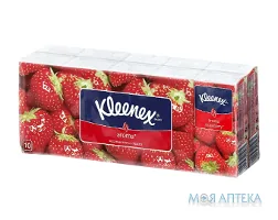 Серветки Паперові Kleenex полуниця №10х10