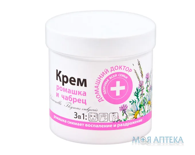 Домашній Доктор Ромашка і чебрець Крем для обличчя і тіла 3 в 1, 250 мл