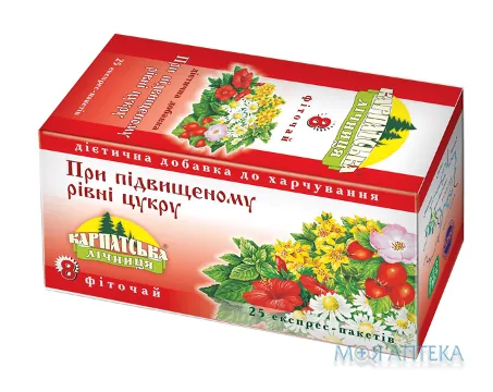 Фіточай Карпатська Лічниця №8 При підвищеному рівні цукру, пак. по 1 г №25