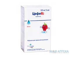 Цефікс порошок д/ор. сусп. 100 мг/5 мл 60 мл у флак.