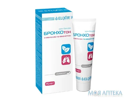 Бронхотон крем-бальзам з ментолом і евкаліптом 75 мл