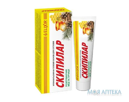 Крем-гель Скипилар для тіла розігріваючий з гірчицею і медом 75 мл