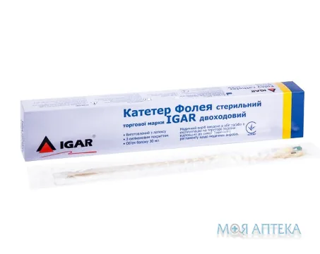 Катетер Фолея 2-х ходовий Igar (Ігар) 26FR/CH 30 мл