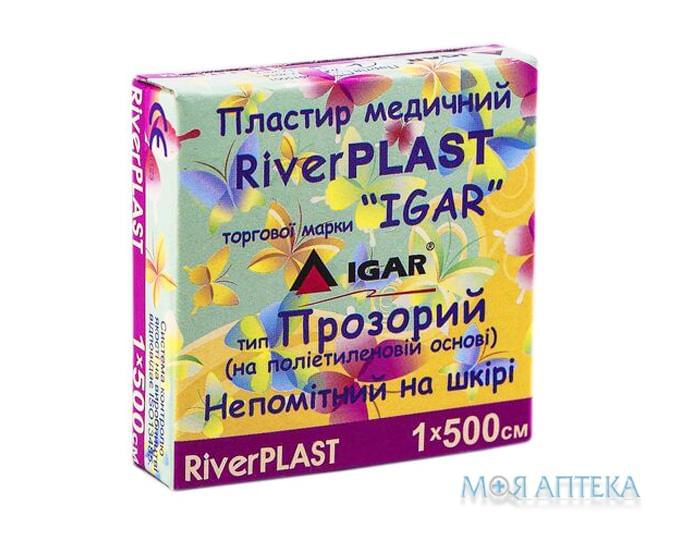 Пластир медичний Ігар RiverPlast Прозорий 1 см х 500 см котушка, на п/ет. основі №1