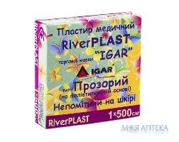 Пластир медичний IGAR RiverPlast тип Прозорий на полімерній основі (поліетилен) 1 см х 500 см, 1 шту