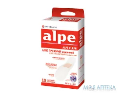 Алпе (Alpe) Пластир Медичний прозорий, класік, 76х19мм №10