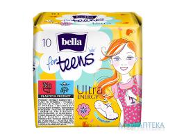 BELLA Прокладки крит. ForTeens Ultra Energy silky №10