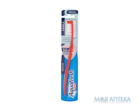Зубна Щітка Аквафреш (Aquafresh) Family середній жорсткості