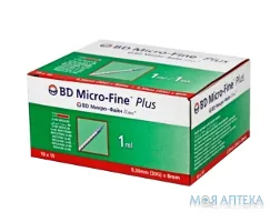 Шприц 1 мл BD Micro-Fine Plus інс. інт г. U-40 30G 0,30х8 мм №100
