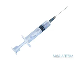 Шприц 5 мл 3-комп. Luer-Lock (0,7х38 мм х2)